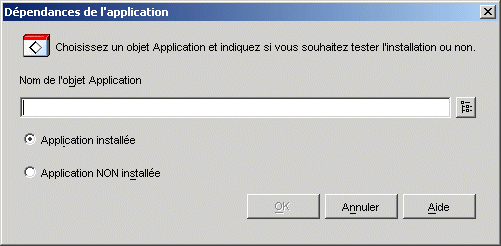 Bote de dialogue Dpendances de l'application