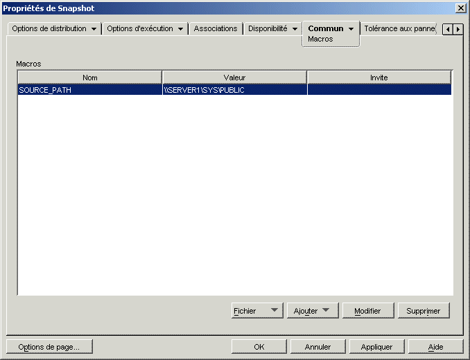 objet Application > onglet Commun > page Macros