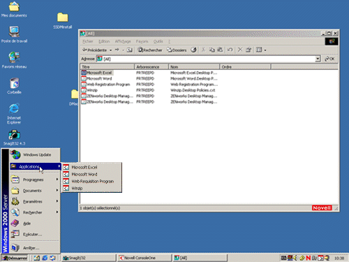 Fentre de l'Explorateur d'applications