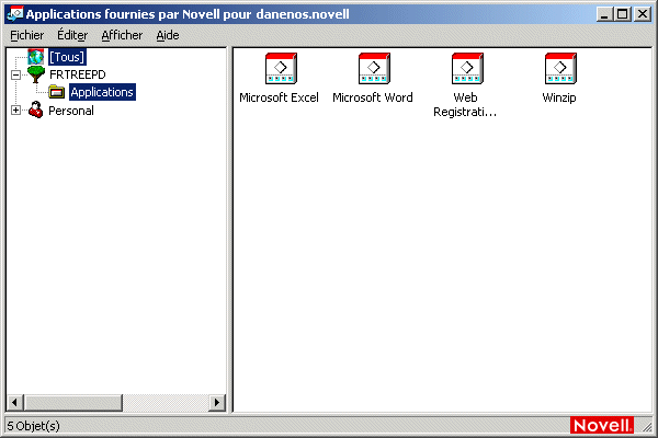 Fentre d'application