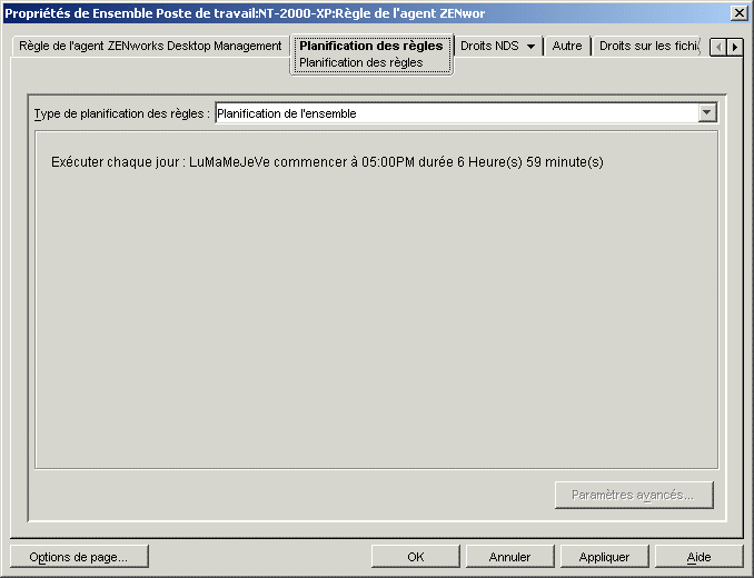 Page Planification des rgles