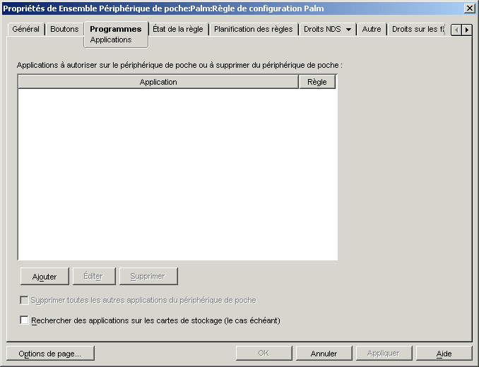 Page Programmes : Application