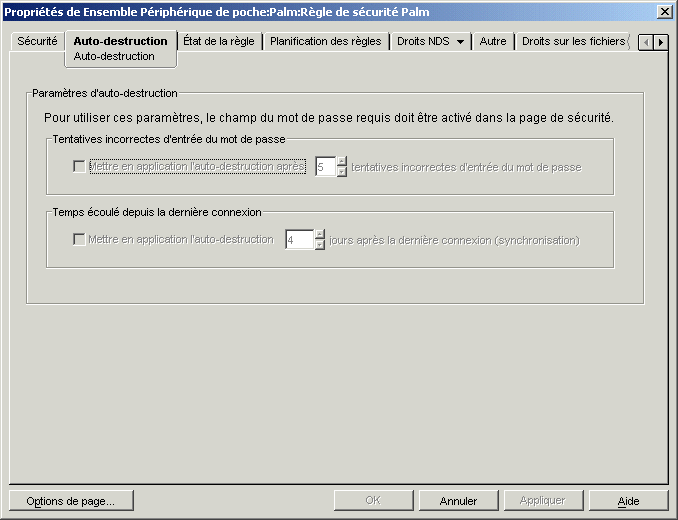 Page Auto-destruction