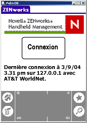 ZENworks Handheld Management - Console IP d'un priphrique Palm