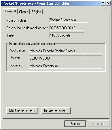  Page Gnral de la bote de dialogue Proprits du fichier