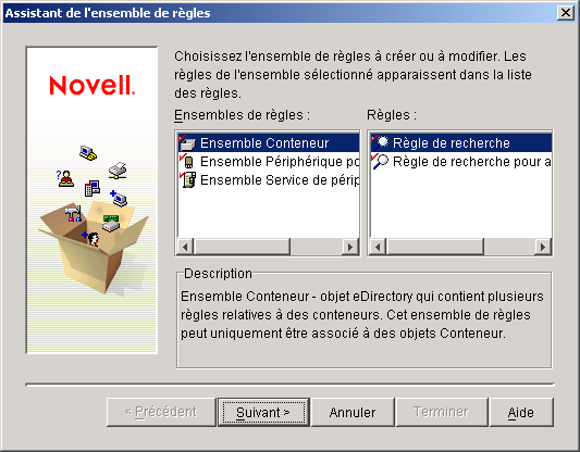Page Assistant de l'ensemble de rgles