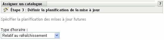 Page Planification d'installation d'ensemble