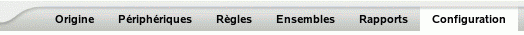 Onglet Configuration