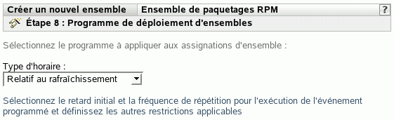 Page Programme de déploiement d'ensembles