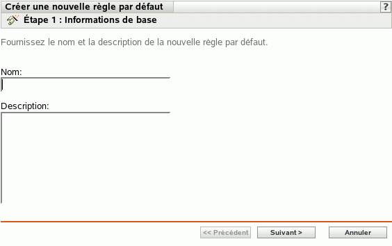Page Informations de base.