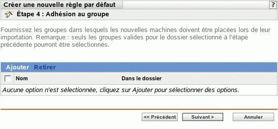 Page Adhésion au groupe