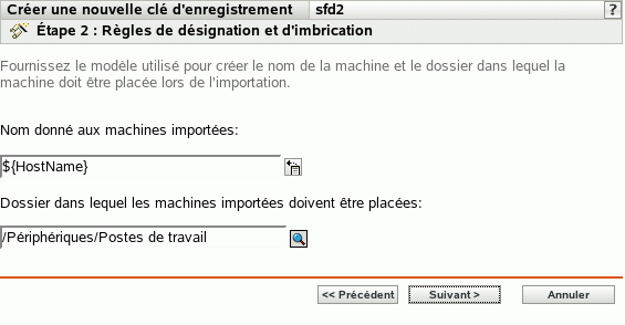 Page Règles de désignation et d'imbrication