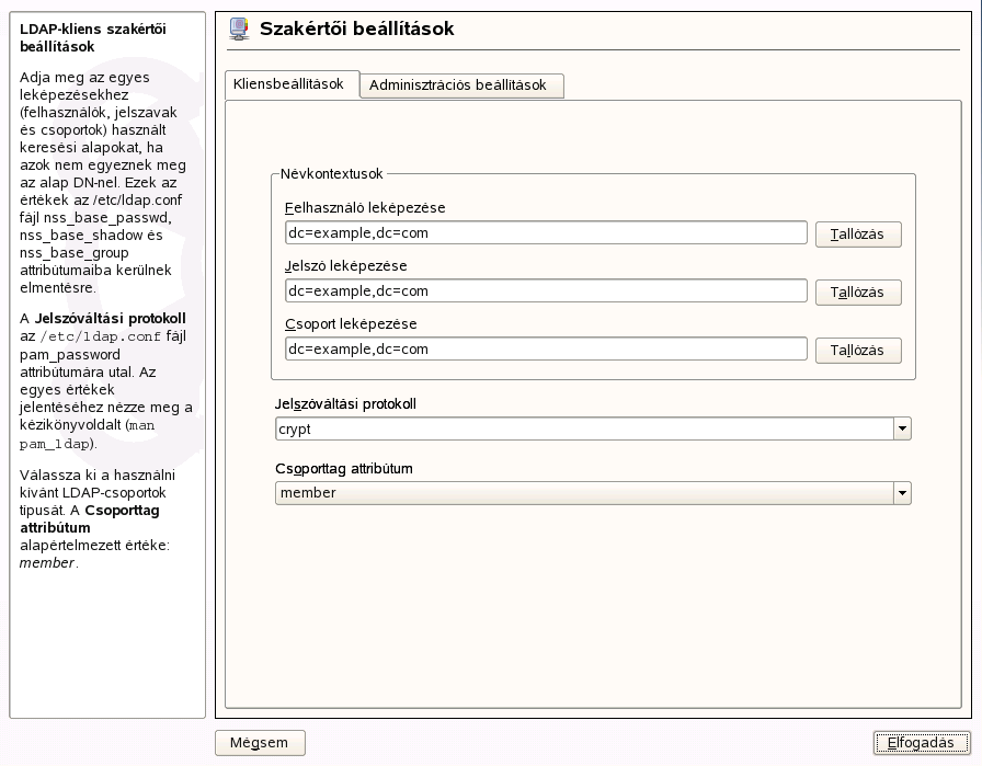 YaST: Szakrtői bellts