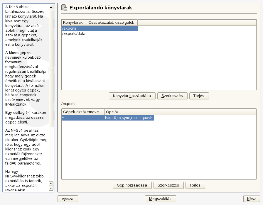 Knyvtrak exportlsa NFSv4 segtsgvel