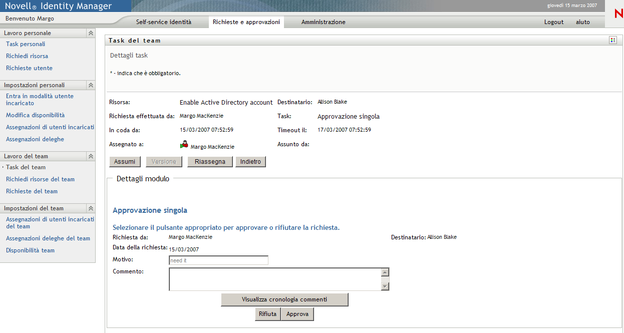 Modulo Dettagli task