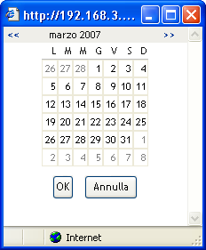 Controllo Calendario