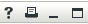 I quattro pulsanti su una barra del titolo tipica della portlet