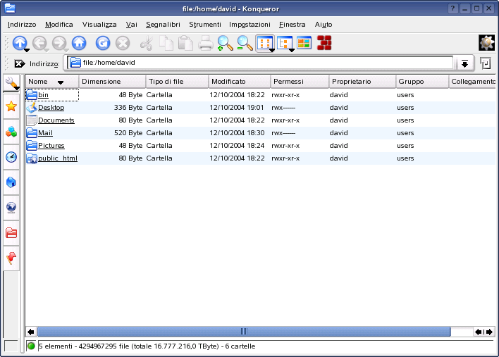 Confronto tra Esplora risorse di Windows e il file manager di Novell Linux Desktop