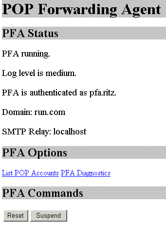 Console Web PFA