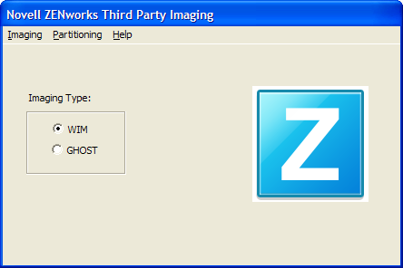 Imaging di terze parti di Novell ZENworks
