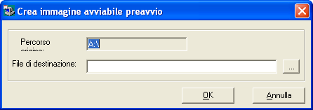 finestra di dialogo Crea file PBI
