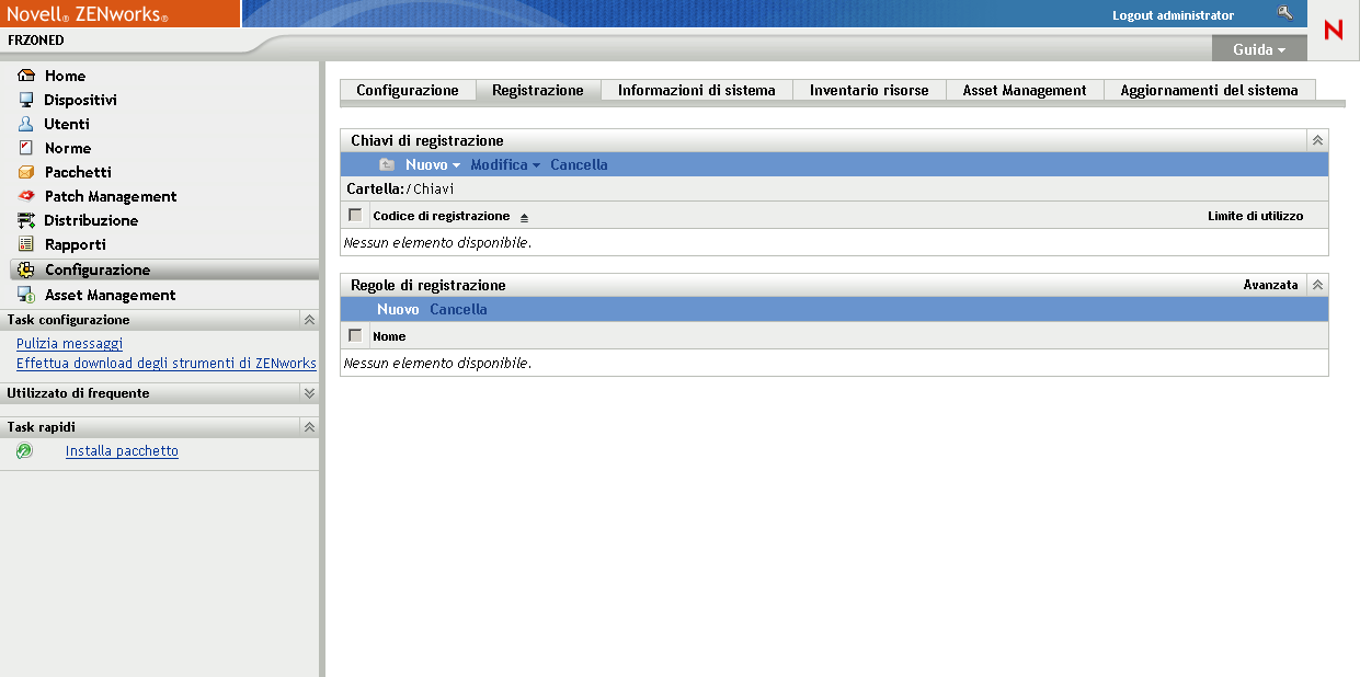 Pagina Registrazione