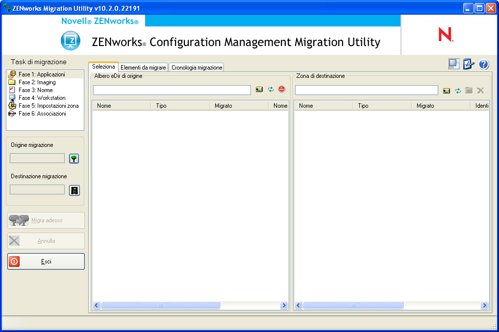 Utility di migrazione di ZENworks Configuration Management