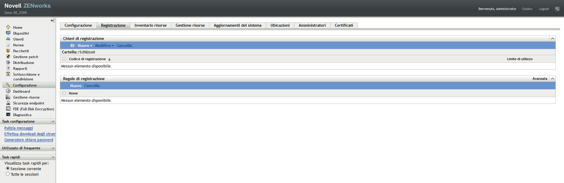 Pagina Registrazione