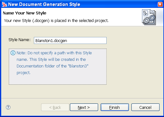 新規スタイルの命名