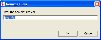 ［Rename Class (クラス名の変更)］フィールド