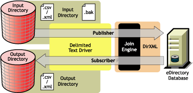 Delimited Text Driver data flow