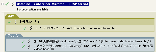一致-購読者(ミラーリング) - LDAP形式