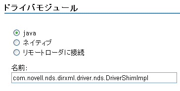 ［ドライバモジュール］セクション