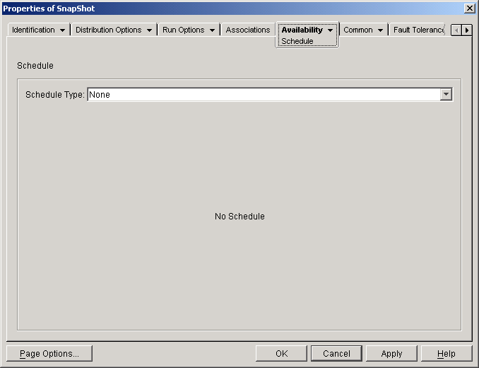 �A�v���P�[�V�����I�u�W�F�N�g>�mAvailability�n�^�u>�mSchedule�n�y�[�W