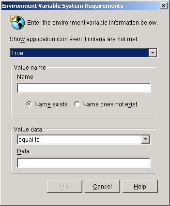 �mEnvironment Variable System Requirements�n�_�C�A���O�{�b�N�X