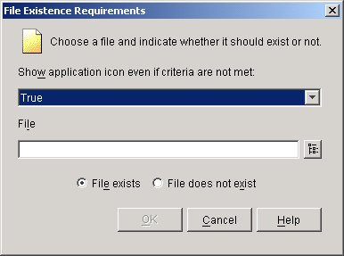 �mFile Existence Requirements�n�_�C�A���O�{�b�N�X