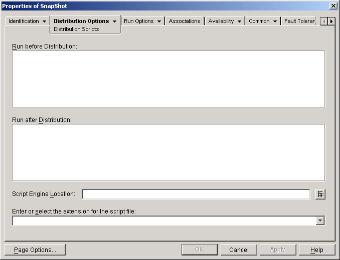 �A�v���P�[�V�����I�u�W�F�N�g>�mDistribution Options�n�^�u>�mDistribution Scripts�n�y�[�W
