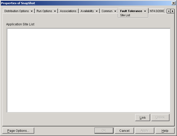 �A�v���P�[�V�����I�u�W�F�N�g�́mSite List�n�y�[�W