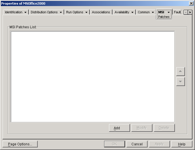 �A�v���P�[�V�����I�u�W�F�N�g>�mMSI�n�^�u>�mPatches�n�y�[�W