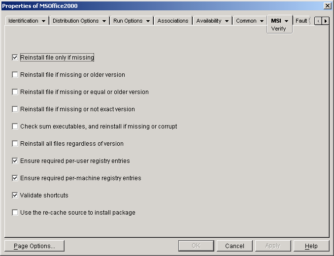 �A�v���P�[�V�����I�u�W�F�N�g>�mMSI�n�^�u>�mVerify�n�y�[�W