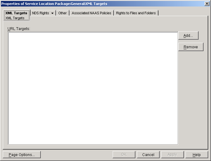 �mXML Targets�n�y�[�W
