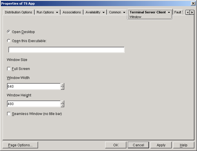 �A�v���P�[�V�����I�u�W�F�N�g>�mTerminal Server Client�n�^�u>�mWindow�n�y�[�W