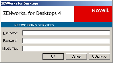 ZfD Management Agent�̃��O�C���_�C�A���O