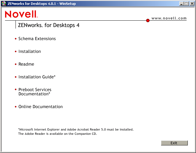 ZfD main installation page