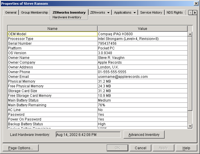 NCAg̃y[ẂmHardware Inventoryn^u