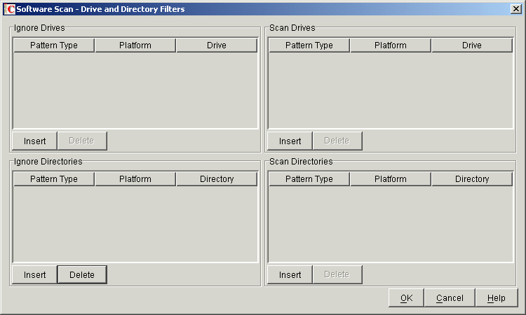 mSoftware Scan - Drive and Directory Filtersn_CAO{bNX