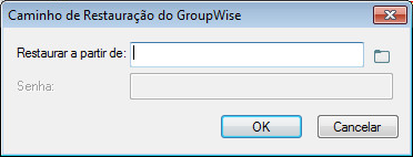 Caixa de diálogo Caminho de Restauração do GroupWise