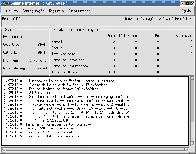 Console do Agente Internet