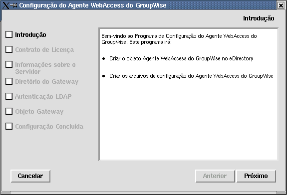 Programa de Configuração do Agente WebAccess