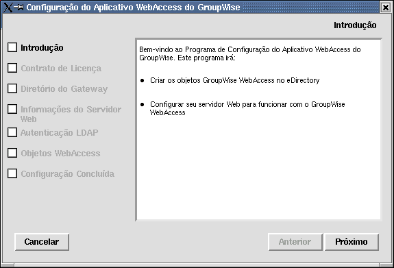 Programa de Configuração do Aplicativo WebAccess